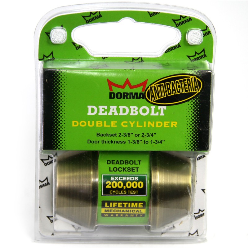 Dorma Single Cylindrical Deadbolt DB302 Single Finishes US5 Standard Satin Brass